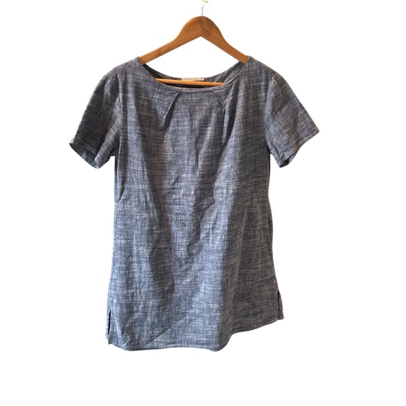 Urban Renewal Women's Tunic Small Pockets Vintage Fabrics Chambray Made In USA - Picture 1 of 6